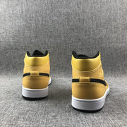 Air Jordan 1 Mid Yellow Ochre Black Sneakers 554724-700