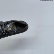 ECCO Men's Black Perforated Lace-Up Sneakers