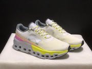 On Cloudmonster 2 Running Shoes, Lime and White