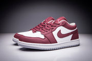 Jordan Air Jordan 1 Low Sneakers White and Burgundy