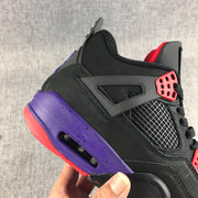Jordan Air Jordan 4 Raptors Black Purple Red Sneakers
