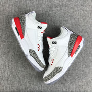 Air Jordan 3 Retro White Red High-Top Sneakers