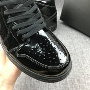 Air Jordan 1 Mid Black Patent Sneakers BQ6472-002
