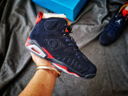 Air Jordan 6 Retro Sneakers Navy Red White