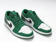 Jordan Air Jordan 1 Low White and Green Sneakers 553558-301
