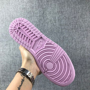 Air Jordan 1 Mid GS Sneakers White Purple Pink