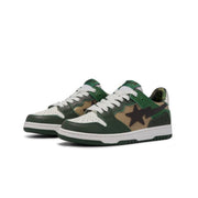 BAPE SK8 STA Low-Top Sneakers in Green Camo