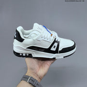 Louis Vuitton Low-Top Sneakers in White with Floral or Black Trim