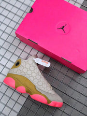 Air Jordan 13 CNY Sneakers in White, Gold and Pink