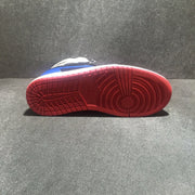 Jordan 1 High Three-Color Sneaker in Black, Blue and Red