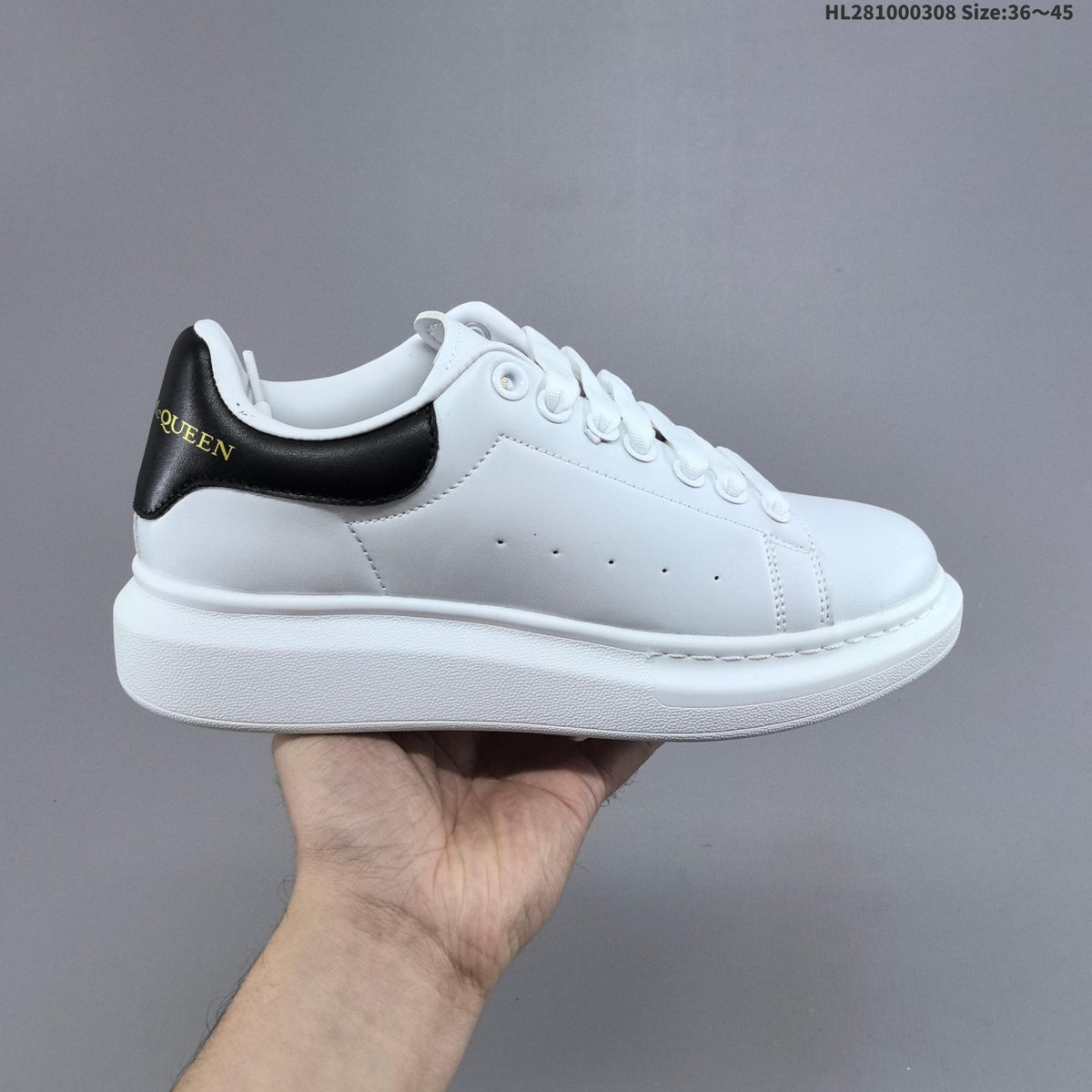 Alexander McQueen Oversized Low-Top Sneakers, White and Black HL281000308