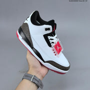 Air Jordan 3 OG World's Best Dad White Black Red Sneakers
