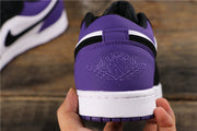 Jordan 1 Low Black White Purple 553558-125