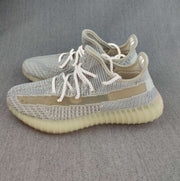adidas Yeezy Boost 350 V2 Knit Sneakers, Gray and Cream