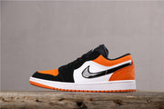 Jordan Air Jordan 1 Low Black White Orange Sneakers 553558-128