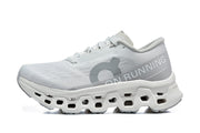 On Cloudmonster 3 Running Shoes, Grey and White