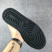 Air Jordan 1 Mid Sneakers Black Orange 554724-062