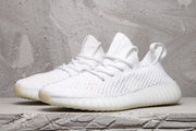 Yeezy 350 V2 White Knit Low-Top Sneakers
