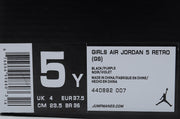 Jordan Air Jordan 5 Black Purple High-Top Sneakers 440892-007