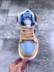 Jordan Air Jordan 1 Zoom CMFT Blue Tan Sneakers CT0979-400