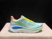 HOKA Clifton 10 Running Shoes in Aqua and Yellow