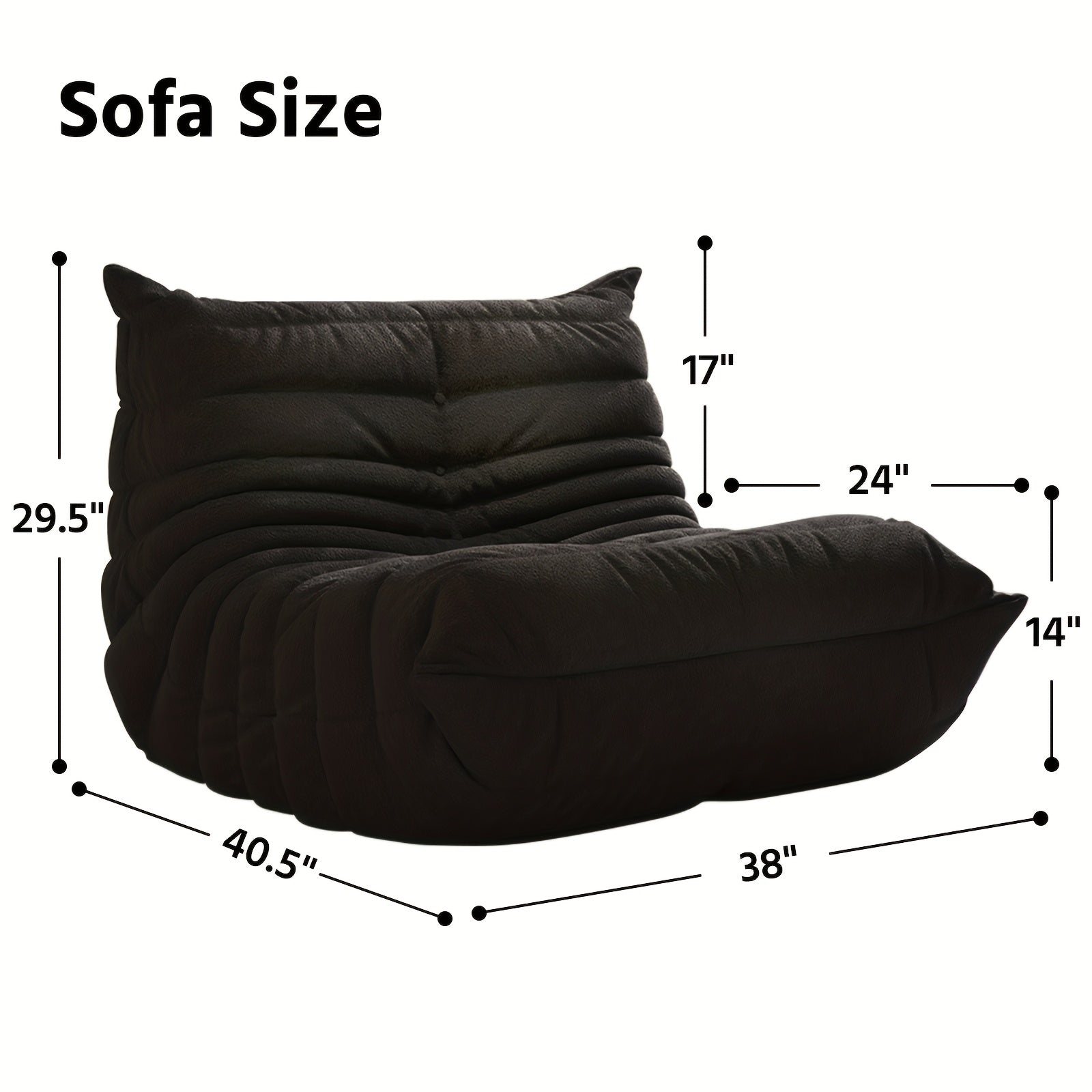 for CATERPILLAR Sofa, Modern Minimalist Style, Comfortable Lazy Sofa, Armless Cushion Floor Chair, Teddy Sofa Bed, Suitable for Various Room Types, Game Sofa, Balcony Tatami, Single - Double - Triple Sofa Bed, A Gift for Friends On Festivals.