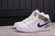 Jordan Air Jordan 1 Mid Sneakers White Navy Beige DO6726-100