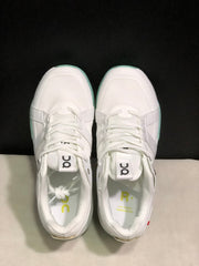 On THE ROGER Clubhouse Pro Tennis Shoes White Mint Green
