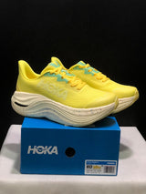 HOKA Skyward X Running Shoes in Yellow and Aqua