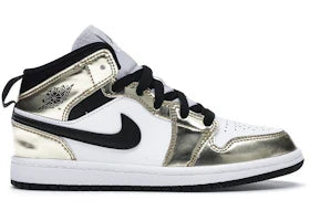 Jordan 1 Mid Metallic Gold Black White (PS)