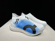 On Cloudboom Strike LS Running Shoes, White and Blue