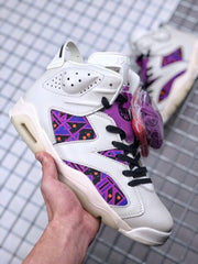 Jordan Air Jordan 6 Quai 54 White Purple Sneakers