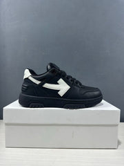 Off-White Out Of Office Low-Top Sneakers Black White OMAI89C99LEA0191001