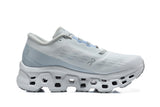 On Cloudmonster 3 Running Shoes – White and Light Blue