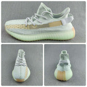 Yeezy 350 V2 Knit Sneakers in White and Tan