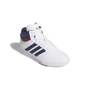 Adidas Kid's White/Blue Trainers Hoops 4.0 Mid Sneakers, JI0904