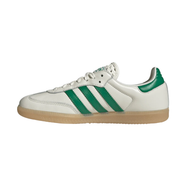 Adidas Originals Women's Cream/Green "Basketweave" Samba OG Sneakers, IH3983