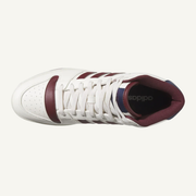 Adidas Men's White/Maroon Break Start Mid Sneakers, JR1453