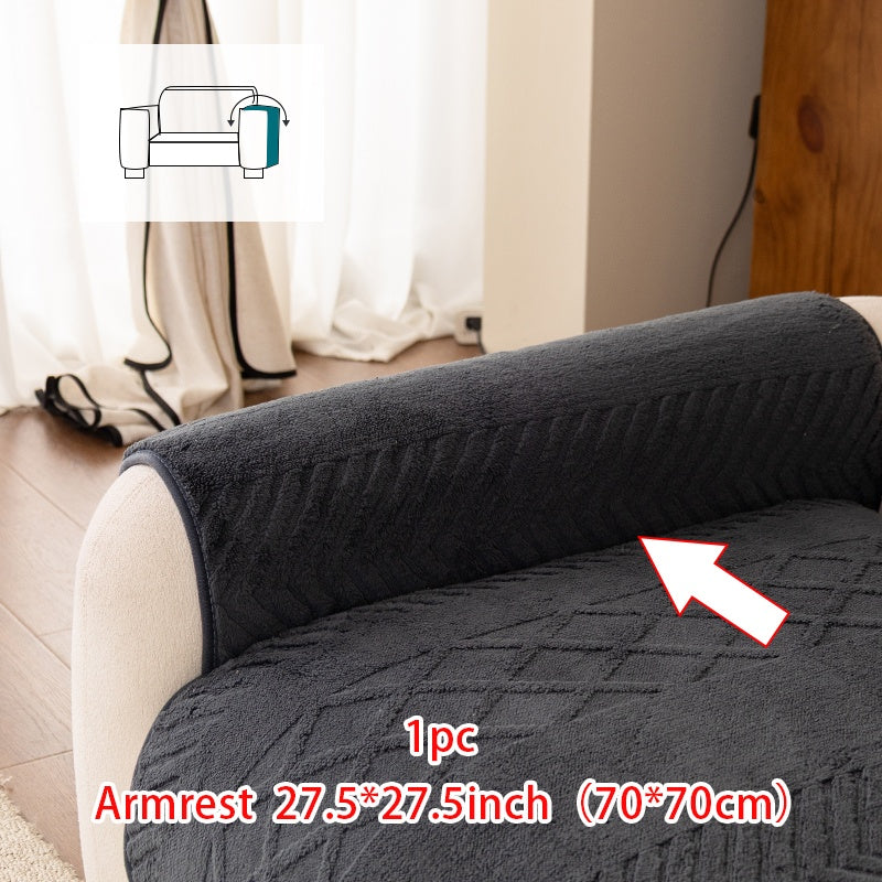 1pc of Multi-Color Plush Sofa Cushion, Cat Scratch Resistant, Machine Washable, Non-Slip Breathable Sofa Cover - First Encounter