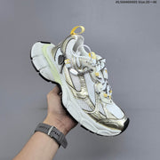 Balenciaga Phantom Sneakers in White and Metallic Gold