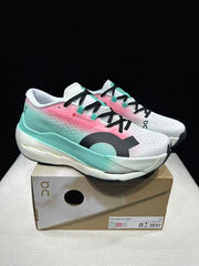 On Cloudboom Max Running Shoes, White Mint Pink