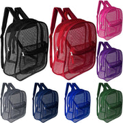 17" Wholesale Mesh Assorted Colors Backpack in 8 Colors - Bulk Case of 24 Backpacks