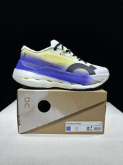 On Cloudboom Max Running Shoes, White Yellow Purple