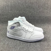 Air Jordan 1 Mid White Sneakers with Translucent Outsole