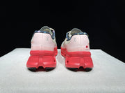 On Cloudmonster Sneakers in Light Gray and Coral