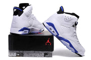 Jordan Air Jordan 6 High-Top Sneakers White and Blue