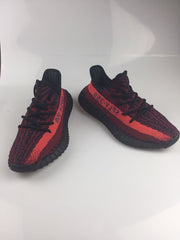 Adidas Yeezy Boost 350 V2 Black and Burgundy Sneakers