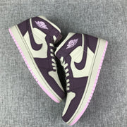 Air Jordan 1 Mid Pink Purple Sneakers 555112-500