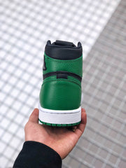 Air Jordan 1 High Pine Green Black Sneakers 555088-030