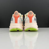 HOKA Clifton 9 Running Shoes in Cream and Green